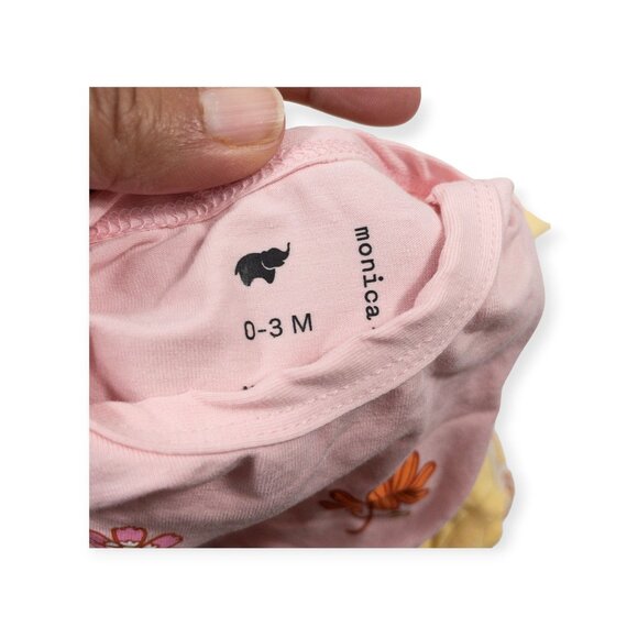 Monica & Andy Baby Bodysuit Bundle 0-3 Months With Duck & Floral Prints - Picture 12 of 12
